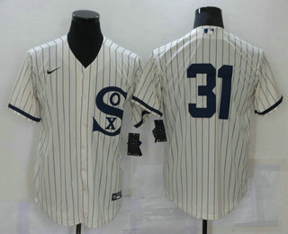 Men's Chicago White Sox #31 Liam Hendriks 2021 Cream Field of Dreams Cool Base Stitched Nike Jersey