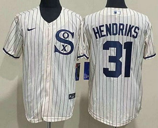 Men's Chicago White Sox #31 Liam Hendriks Cream Player Name 2021 Field of Dreams Cool Base Jersey