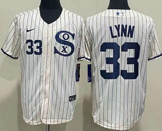 Men's Chicago White Sox #33 Lance Lynn Cream Player Name 2021 Field of Dreams Authentic Jersey