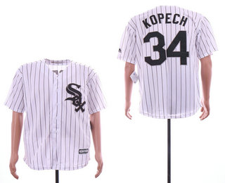 Men's Chicago White Sox #34 Michael Kopech White Home Stitched MLB Cool Base Jersey