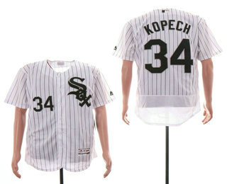 Men's Chicago White Sox #34 Michael Kopech White Home Stitched MLB Flex Base Jersey