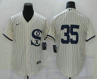 Men's Chicago White Sox #35 Frank Thomas 2021 Cream Field of Dreams Cool Base Stitched Nike Jersey