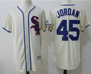 Men's Chicago White Sox #45 Michael Jordan 2017 Cream Stitched MLB Majestic Cool Base Jersey