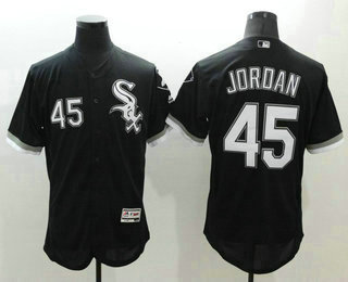 Men's Chicago White Sox #45 Michael Jordan Black Flexbase 2016 MLB Player Jersey