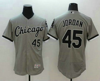 Men's Chicago White Sox #45 Michael Jordan Grey Flexbase 2016 MLB Player Jersey