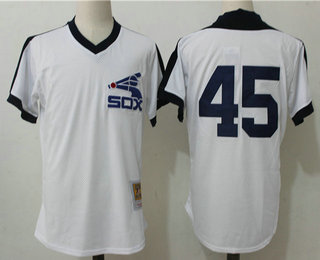 Men's Chicago White Sox #45 Michael Jordan Throwback Mesh Batting Practice Stitched MLB Mitchell & Ness Jersey