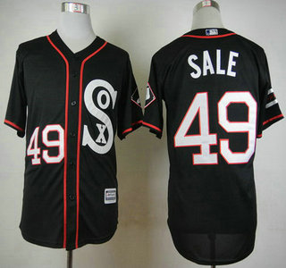 Men's Chicago White Sox #49 Chris Sale 2015 Black Jersey