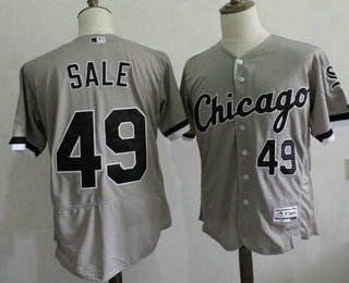 Men's Chicago White Sox #49 Chris Sale Gray Road 2016 Flexbase Majestic Baseball Jersey