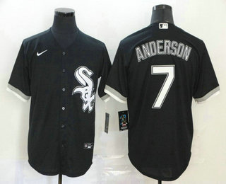 Men's Chicago White Sox #7 Tim Anderson Black Stitched MLB Cool Base Nike Jersey