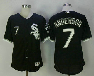 Men's Chicago White Sox #7 Tim Anderson Black Stitched MLB Majestic Flex Base Jersey