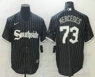 Men's Chicago White Sox #73 Yermin Mercedes Black 2021 City Connect Stitched MLB Cool Base Nike Jersey