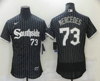 Men's Chicago White Sox #73 Yermin Mercedes Black 2021 City Connect Stitched MLB Flex Base Nike Jersey