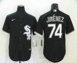 Men's Chicago White Sox #74 Eloy Jimenez Black Stitched MLB Cool Base Nike Jersey