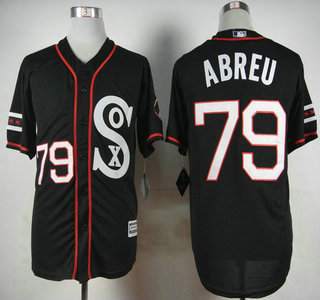 Men's Chicago White Sox #79 Jose Abreu 2015 Black Jersey