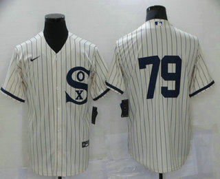 Men's Chicago White Sox #79 Jose Abreu 2021 Cream Field of Dreams Cool Base Stitched Nike Jersey