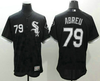 Men's Chicago White Sox #79 Jose Abreu Black 2016 Flexbase Majestic Baseball Jersey