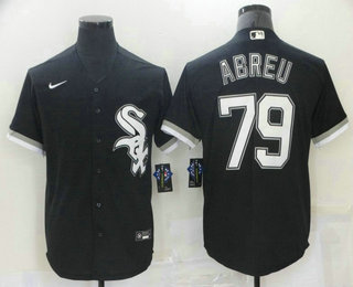 Men's Chicago White Sox #79 Jose Abreu Black Cool Base Stitched Nike Jersey