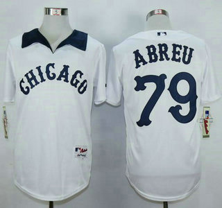 Men's Chicago White Sox #79 Jose Abreu White 1976 Turn Back The Clock Jersey