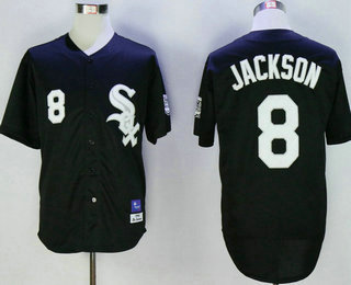 Men's Chicago White Sox #8 Bo Jackson 1991 Black Mitchell & Ness Throwback Jersey