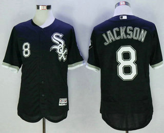 Men's Chicago White Sox #8 Bo Jackson Black 2016 Flexbase Majestic Baseball Jersey