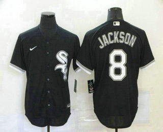 Men's Chicago White Sox #8 Bo Jackson Black Stitched MLB Cool Base Nike Jersey