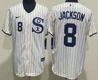 Men's Chicago White Sox #8 Bo Jackson Cream Player Name 2021 Field of Dreams Authentic Jersey