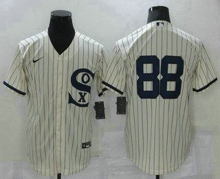 Men's Chicago White Sox #88 Luis Robert 2021 Cream Field of Dreams Cool Base Stitched Nike Jersey