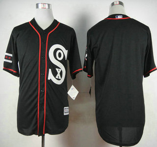 Men's Chicago White Sox Blank 2015 Black Jersey