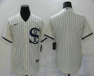 Men's Chicago White Sox Blank 2021 Cream Field of Dreams Cool Base Stitched Nike Jersey