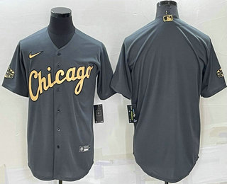 Men's Chicago White Sox Blank Grey 2022 All Star Stitched Cool Base Nike Jersey