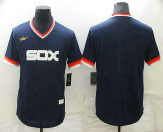 Men's Chicago White Sox Navy Blue Cooperstown Collection Cool Base Stitched Nike Jersey