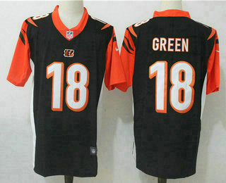 Men's Cincinnati Bengals #18 A.J. Green Black 2017 Vapor Untouchable Stitched NFL Nike Limited Jersey