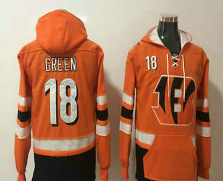 Men's Cincinnati Bengals #18 A.J. Green NEW Black Pocket Stitched NFL Pullover Hoodie