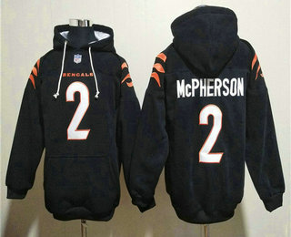 Men's Cincinnati Bengals #2 Evan McPherson Black Pullover Hoodie