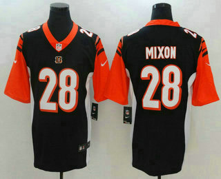 Men's Cincinnati Bengals #28 Joe Mixon Black 2017 Vapor Untouchable Stitched NFL Nike Limited Jersey