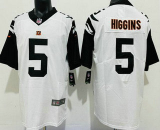 Men's Cincinnati Bengals #5 Tee Higgins Limited White Alternate Jersey