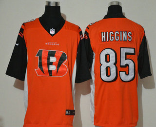 Men's Cincinnati Bengals #85 Tee Higgins 2020 Team Logo Vapor Untouchable Stitched NFL Nike Fashion Limited Jersey