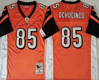 Men's Cincinnati Bengals #85 Tee Higgins Orange 2009 Throwback Jersey