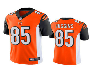 Men's Cincinnati Bengals #85 Tee Higgins Orange 2020 NFL Draft Vapor Limited Jersey