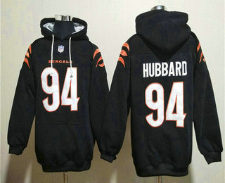 Men's Cincinnati Bengals #94 Sam Hubbard Black Pullover Hoodie