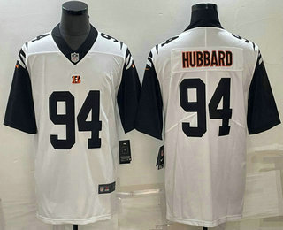 Men's Cincinnati Bengals #94 Sam Hubbard White Color Rush Stitched Jersey