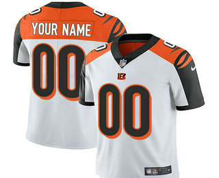 Men's Cincinnati Bengals Custom Vapor Untouchable White Road NFL Nike Limited Jersey