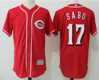 Men's Cincinnati Reds #17 Chris Sabo Retired Red Cool Base Stitched MLB Jersey