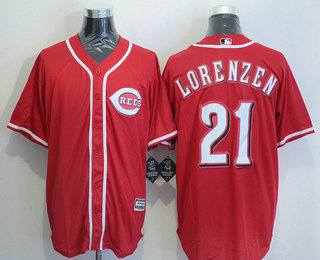 Men's Cincinnati Reds #21 Michael Lorenzen Red Stitched MLB Majestic Cool Base Jersey