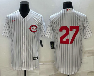 Men's Cincinnati Reds #27 Jake Fraley 2022 White Field of Dreams Stitched Baseball Jersey