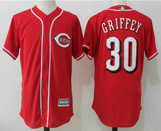 Men's Cincinnati Reds #30 Ken Griffey Jr Retired Red Cool Base Stitched MLB Jersey