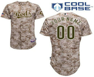 Men's Cincinnati Reds Alternate Camo Customized Jersey