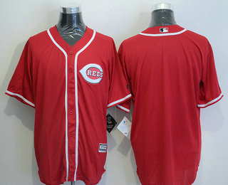 Men's Cincinnati Reds Blank Red Stitched MLB Majestic Cool Base Jersey