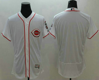 Men's Cincinnati Reds Blank White Flexbase 2016 MLB Player Jersey