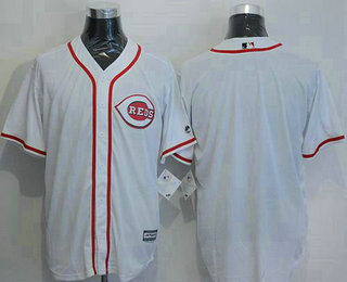 Men's Cincinnati Reds Blank White New Cool Base Baseball Jersey